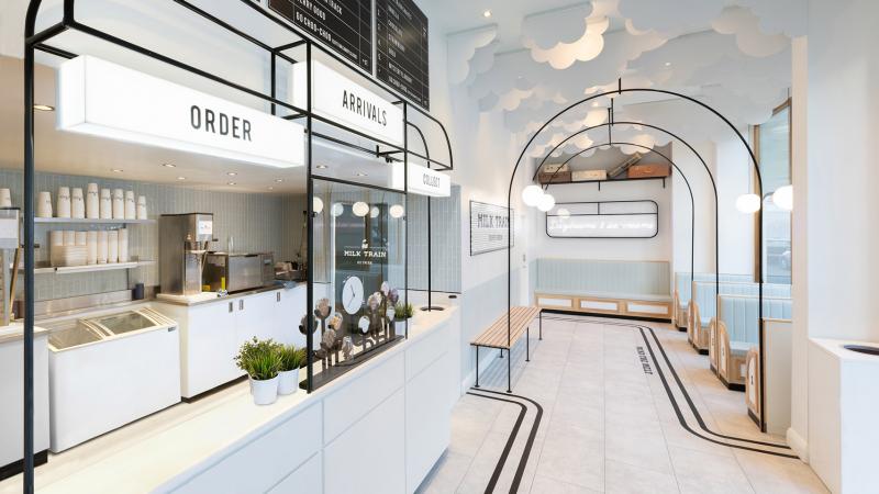 Кафе-мороженое Milk Train в Лондоне превратили в декорацию для идеального кадра