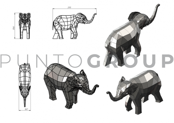 Скульптура Маленький слон/Baby elephant